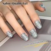 Light Hazy Blue High Density Reflective Flash Glitter Gel Nail