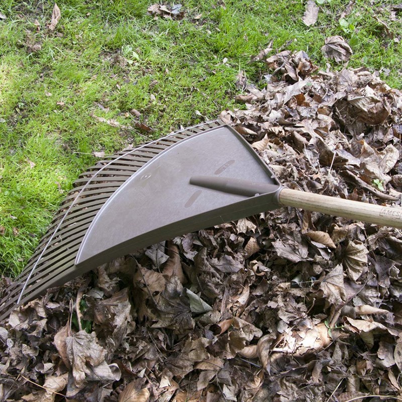 AMES 2915712 Poly Leaf Rake with Hardwood Handle, 72-Inch