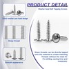 Zmbroll 1200Pcs Silver Phillips Truss Head Self-Tapping Screws M1.2/1.4/1.5/1.7/2/2.3 Wafer