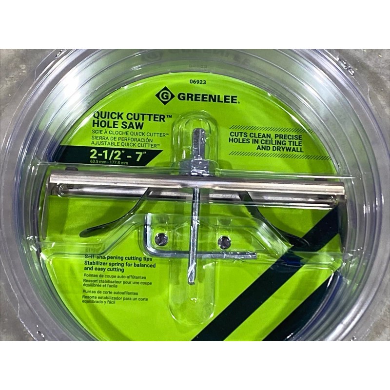 Greenlee 06923 Quick Cutter Adjustable Hole Saw 2-1/2” - 7”