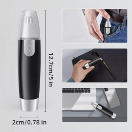 donwell Unisex Electric Stainless Steel  Nose Hair Trimmer Black Ear & Nose Hair Trimmer