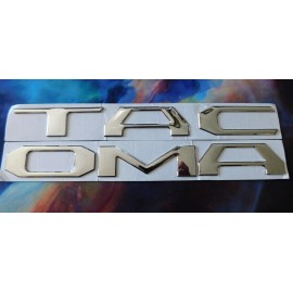 Advanced Trims NEW CHROME POLISHED 3D RAISED DOMED TAILGATE INSERT LETTERS FITS TACOMA 2016-23