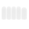 5 Pack Gel Finger Cots, White Fingertip Bandages, Silicone Finger