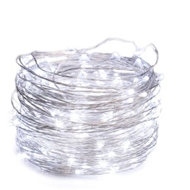 Minetom Fairy Lights Plug in, 70Ft 200 Led Waterproof Firefly Lights on Silver Wire UL Adaptor Included, Starry String Lights for Wedding Indoor Outdoor Christmas Patio Garden Decoration, Pure White