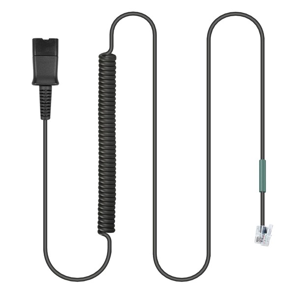 U10P Headset Adapter RJ9 to QD Cable for Plantronics Quick