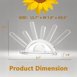 Ecomlively Clear Acrylic Ring Holder, 6 Rod Ring Display Stand, Jewelry Organizer for Room decorations, Jewelry Storage For Multiple Rings or Hoop Earrings