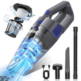 Gxzsk Handheld Vacuum Cordless, 15000PA Strong Suction Hand Held Car Vacuum Cleaner Rechargeable, Portable Hand Vacuum with Multi-Nozzles & Washable Filter for Home Office, Car, Pets