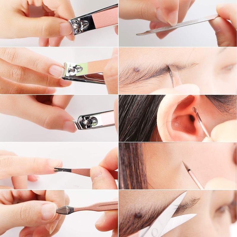 Manicure Set, Travel Mini Nail Clippers Kit Pedicure Care Tools,