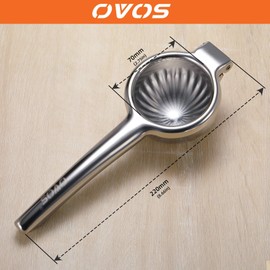 OVOS Premium Citrus Juicer Made from Robust 18/10 Stainless Steel Lemon and Lime Juicer for Maximum Results, Dishwasher Safe