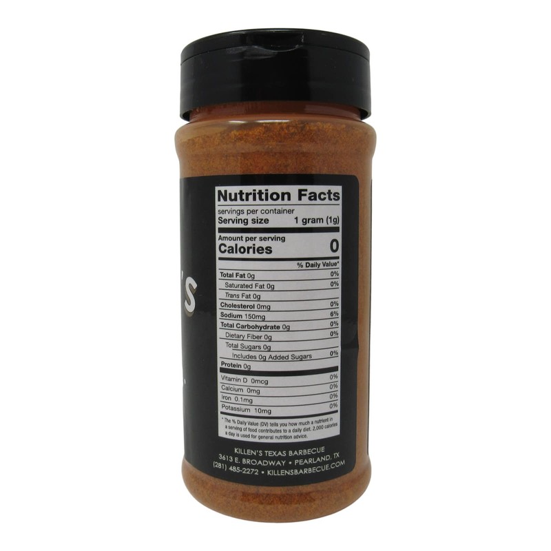Killen's Killens Gourmet Pork BBQ Rub, One 12.5 Ounce Shaker