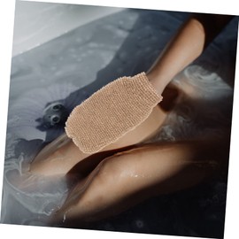 TOVINANNA 2pcs Jute Body Scrub Bath Gloves Exfoliating Shower Mitts for Deep Cleansing Lightweight Compact Design for and Daily Use