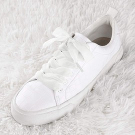 sourcing map 1.6 cm wide trainers, boots, flat band, velvet laces, White, 170