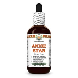 Hawaii Pharm Anise Star Alcohol-Free Extract, Glycerite for Digestive Comfort, Supports Natural Defenses, Soothes Stomach Discomfort, Promotes Balance During Seasonal Changes - 2 fl.oz