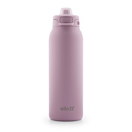 Ello Pop & Fill 32oz Stainless Steel Water Bottle with Quick Fill Technology, Double Walled and Vacuum Insulated Metal, Leak Proof Locking Lid, Sip and Chug, Reusable, BPA Free, Mauve