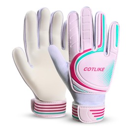 COTLIKE Soccer Goalie Gloves – Goalkeeper Gloves for Kids Boys Girls Youth, Goalie Gloves for Kids 8-12 with Strong Grips, 100% Latex Palms, Breathable & Protective Design for Training Match