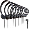 10 Pack Bulk Wired On-Ear Headphones with 2.5mm Connector, Black