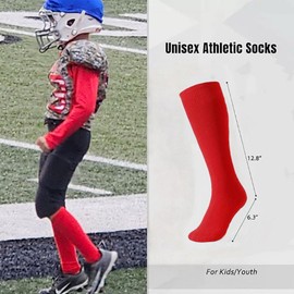 Turnozyl Baseball Socks and Belt Combo Set Youth Softball Baseball Socks Elastic Waist Belt for Boys Girls Soccer Knee High Orange