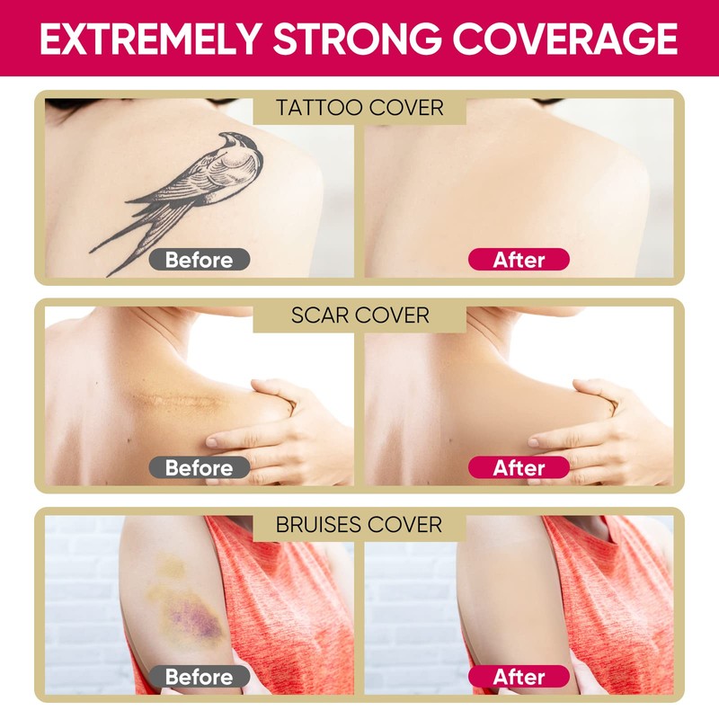 Tattoo Cover Up Patch, 6 PCS Ultra-Thin Breathable Design for