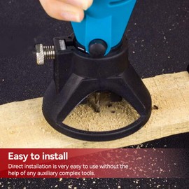 Electric Grinder Locator Drill Holder,Rotary Multi Tool Cutting Guide Attachment Kit Metal Mini Rotary Drill Guide Routing Router Bits Burr with Drill Carving Rotary Locator Set for Rotary Tool