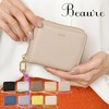 Beaure B-24096 Women's Genuine Leather Short Wallet, Round Zipper, Mini