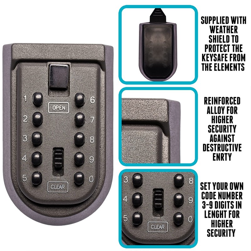 UK Security Supplies - Push Button Wall Mounted Key Safe