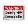 Hillman 843296 Warning Security Cameras In Use Sign, White, Red