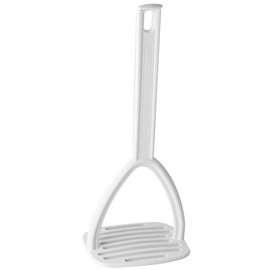 FACKELMANN 24283 Potato Masher Blanca Kitchen Tool Plastic Potato Press for Coated Pots and Pans (Colour: White) Quantity: 1 Piece