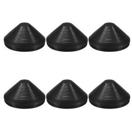 M METERXITY 6-Pack Rubber Grommets for Wiring 100mm Flexible Drill Hole Grommets Cable Cord Grommet Firewall Hole Plug for Cables/Wires Through Protection [Black, Tower-Shaped]