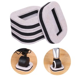 Pack of 4 Felt Furniture Floor Protectors Castor Cup Easy Sliders Caster Cups Bed Wheel Stoppers Floor Protectors Furniture Castors with Non-Slip Base Qunatum Leap