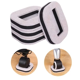 Pack of 4 Felt Furniture Floor Protectors Castor Cup Easy Sliders Caster Cups Bed Wheel Stoppers Floor Protectors Furniture Castors with Non-Slip Base Qunatum Leap