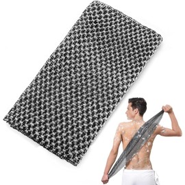 Juego de exfoliante de espalda japonés, toalla de ducha exfoliantes, paño exfoliante extra largo para hombres y mujeres, Ideal para Limpiar, enjabonar y Eliminar Piel Muerta en SPA