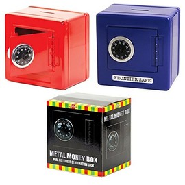 Combination Money-Box Safe (Color May Vary - Black, Red, Blue)