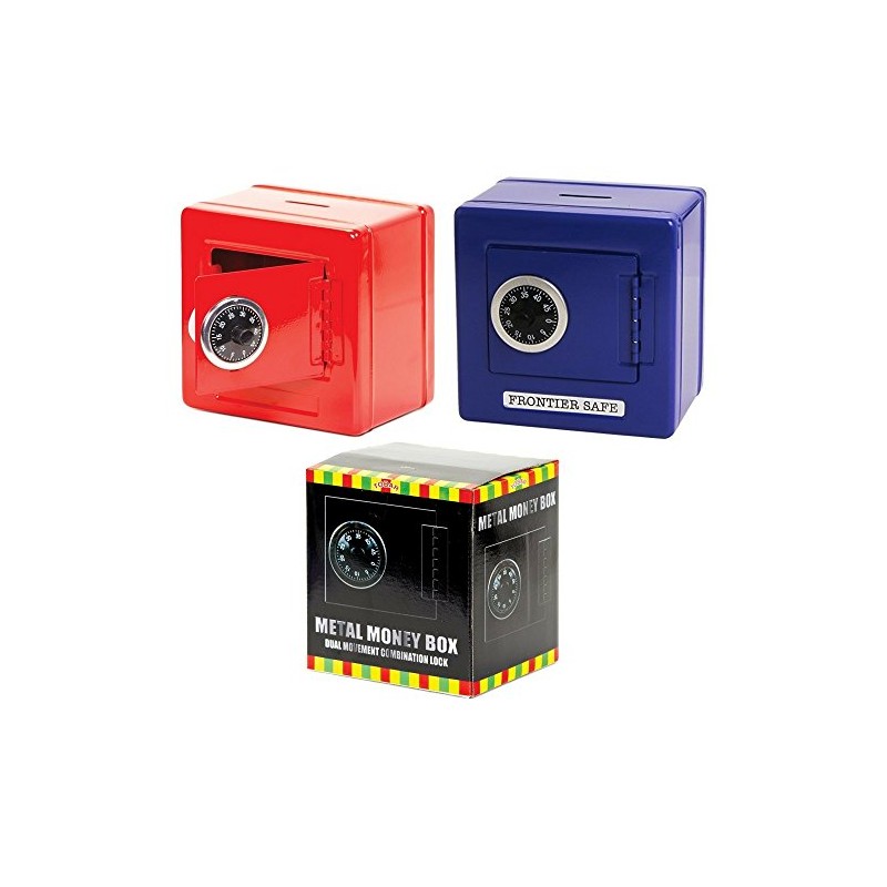 Combination Money-Box Safe (Color May Vary - Black, Red, Blue)