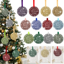 Kasyat 24 Sets Christmas Thank You Ornaments Employee Appreciation Gifts Acrylic Hanging Ornaments Bulk with Card and Bag for Coworker Team Nurse Teacher Xmas Tree Decor (Awesome Sign)