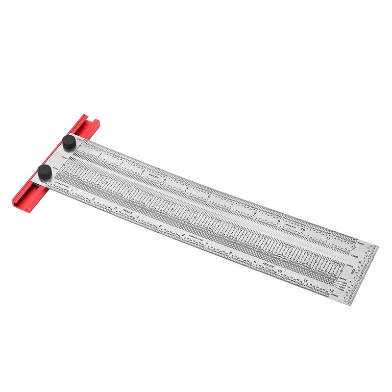 Marking T Ruler Stainless Steel Protective Powder Coating Black Scale