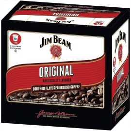 Jim Beam Original Bourbon Flavored Medium Roast Single Serve Coffee Cups - 18 ct