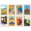 40 Vintage Travel Postcards with 40 Different Designs on the
