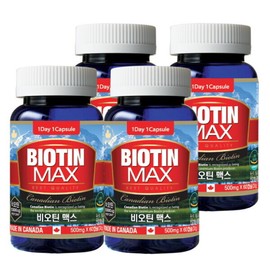 통라이프 () 비오틴맥스(500mg x 60캡슐x2개월) 4병 Tong Life Biotin Max (500mg x 60 Capsules x 2 Months) 4 Bottles