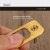 Siwil Deadbolt Strike Plate, Round Corner, Solid Stainless Steel, 1"
