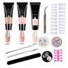 Nail Extension Gel Kit Beautiful Elegant Mild Glitter Decoration Poly