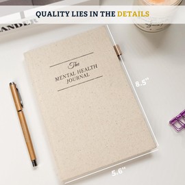 Zorblinx Mental Health Journal for Women and Men - Anxiety & Guided Journal with Mood & Habit Tracker - Take 5 Minuets Everyday - 91 Days Self Care Journal with Prompts, Begie