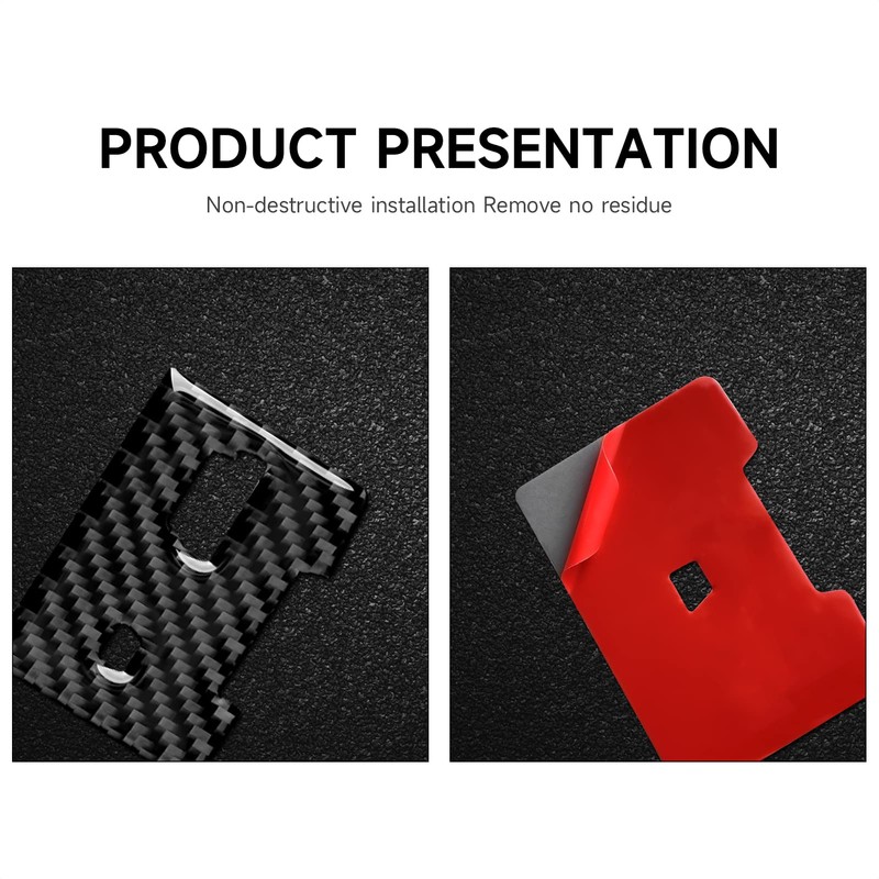 Carbon Fiber Central Air Vent Outlet Frame Trim Compatible with