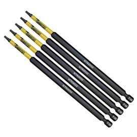 5 x SabreCut SCTX10152_5 152mm T10 TX10 Magnetic Impact Screwdriver Driver Bits Set Torx Heavy Duty