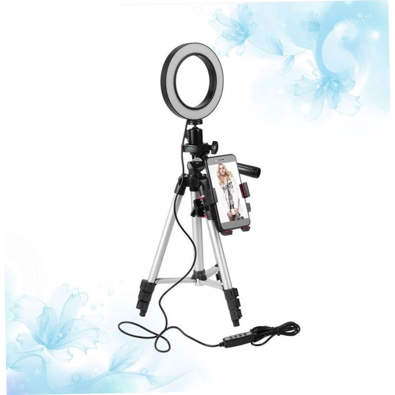 jojofuny Dimmable Tripod Stand Phone Holder for Live Streaming Video