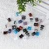 KUBOOZ 32pcs set Mixed Stone Acrylic Glass Ear Plugs Tunnels