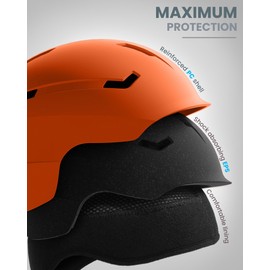 OutdoorMaster Ski Helmet Set,Snowboard Helmet with Goggles for Adults - Durable PC Shell, Protective EPS Foam & 10 Cooling Vents -Snow Helmets for Men, Women & Youth