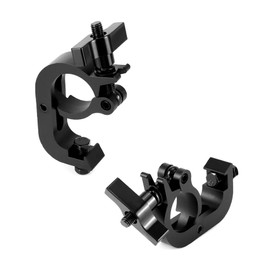 QWORK Heavy Duty Truss Clamp Stage Light Trigger Clamp, 10 Pack 330 lb. Aluminum Fixture, DJ Light Clips Fits 1.89-2.0 in. Trusses, for Par Light Moving Head Beam Stage Light, Black