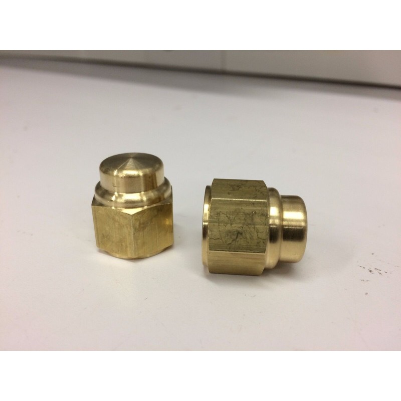 working class choppers 2 BRASS FLAT TOP HAT CAP NUTS