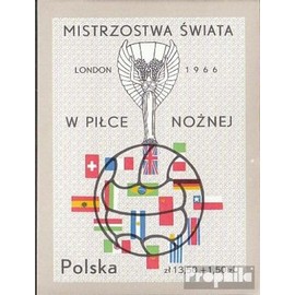 Prophila Collection Poland Block38 (Complete Edition) Stamped 1966 World Cup (Stamps for Collectors) Football