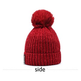 BSLVWG Beanie Hats for Women - Chenille Beanie, Ladies Solid Chunky Winter Warm Thermal Super Soft Chenille Knitted Beanie Hats for Women Men Outdoor Sports (Beige)